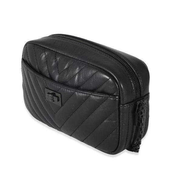 Chanel So Black Chevron Quilted Leather Reissue Mini Camera Bag - Picture 2 of 8